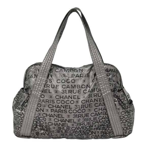 CHANEL Unlimited Tote Bag Nylon Silver CC Auth bs18167 - Picture 3 of 16
